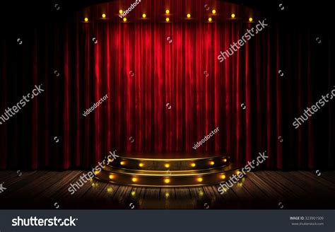 Red Curtain Stage Stock Illustration 323901509 | Shutterstock