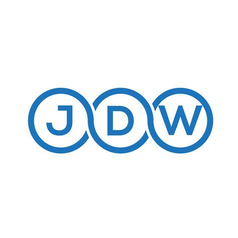 JDW letter logo design on white background. JDW creative initials ...