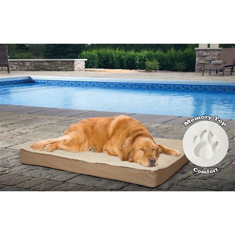 FurHaven Deluxe Outdoor Memory Foam Dog Bed with Removable Cover & Reviews | Wayfair