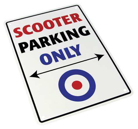 Bike It Aluminium Parking Sign - Scooter Parking Only - Jaws Motorcycles