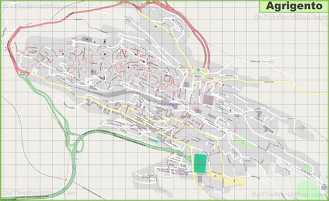 Large detailed map of Agrigento - Ontheworldmap.com