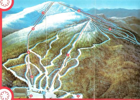 Gore Mountain Trail Map Circa 19?? | NY Ski Directory