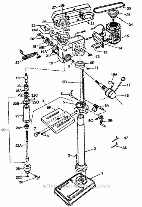 Dayton Drill Press Parts Diagram | Reviewmotors.co