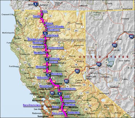 Oregon California Map