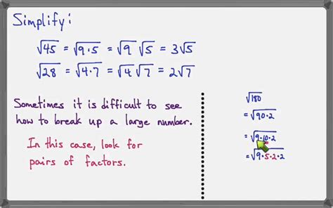 Simplifying Square Roots - YouTube