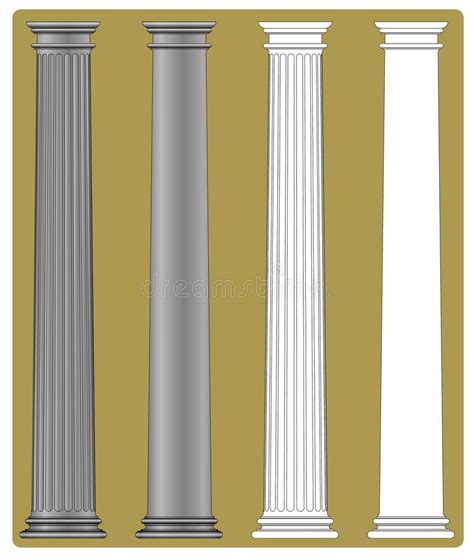 Doric Column stock illustration. Illustration of architectural - 1004664 | Doric column, Doric ...