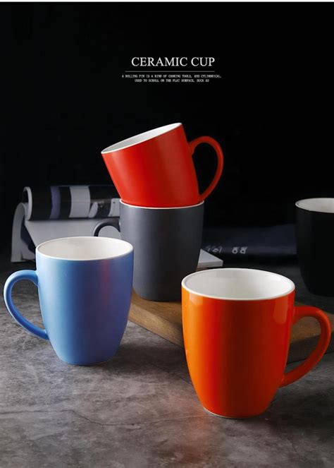 Wholesale Matte Reusable Tea Milk Ceramic Mug Custom Logo Porcelain Cappuccino Coffee Cup - Buy ...