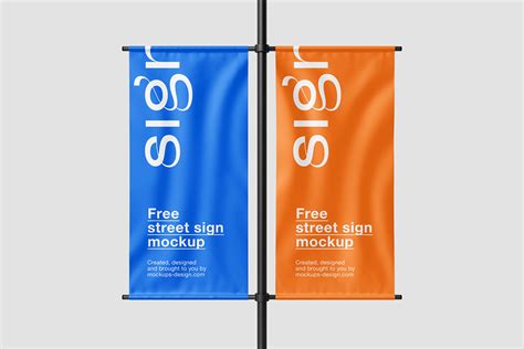 Free street banner mockup - Instant Download