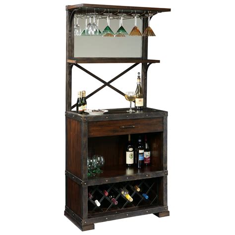 Howard Miller Wine & Bar Furnishings Red Mountain Wine Cabinet with Stemware Rack | Prime ...