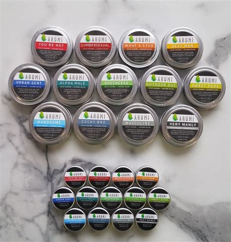 All 13 Solid Cologne Samples Men's Solid Fragrance Mini - Etsy