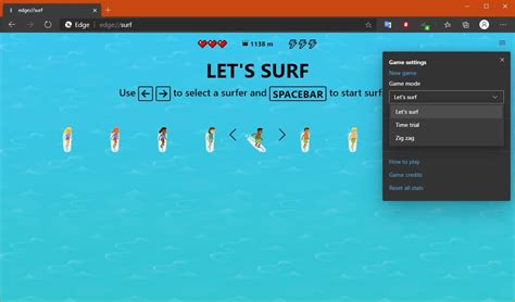 How to Play the Hidden Surfing Game in Microsoft Edge
