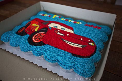 Image result for lightning mcqueen cupcake cake