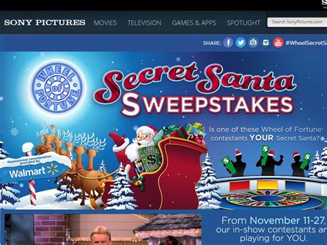 Wheel of Fortune Secret Santa SPIN ID Sweepstakes