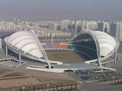 Tesile PTFE membrane structure roof & shades & canopy for stadium stands | Tensile structures ...