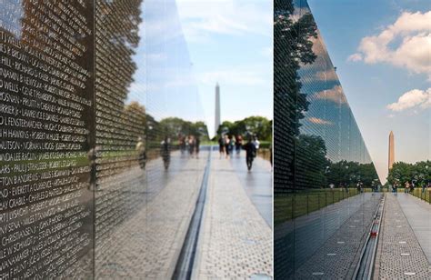 Vietnam Veterans Memorial, Washington D.C, US by Maya Lin- The black Granite Walls - RTF ...