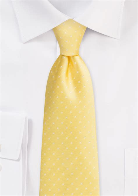 Yellow-Beige Polka Dot Tie for Kids | Cheap-Neckties.com