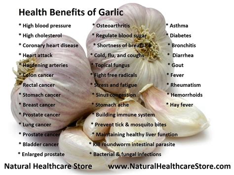 Health Benefits of Garlic including Heart Health, Fighting Bacterial and Fungal Infections ...