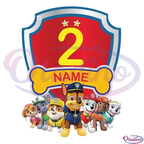 Paw Patrol 2nd Birthday Boy Clipart, Paw PNG, Patrol PNG