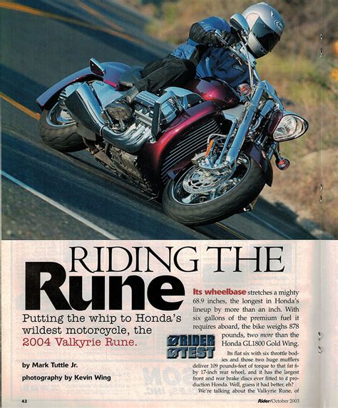 2004 Honda Valkyrie Rune | Road Test Review | Rider Magazine