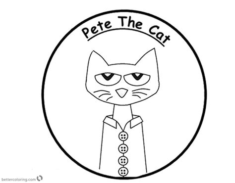 Pete the Cat Coloring Pages Sticker - Free Printable Coloring Pages