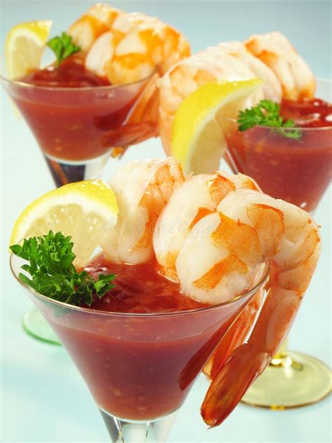 Shrimp Cocktail Glasses stock photo. Image of shellfish - 8361498