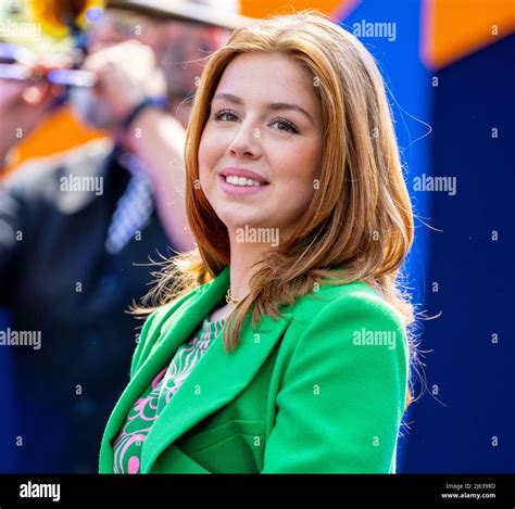 Princess Alexia of the Netherlands celebrating the King's 55th birthday during King’s Day ...