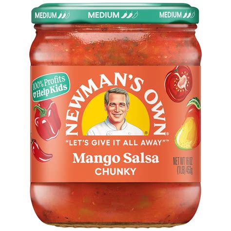 Newman's Own Salsa, Mango Salsa, Medium Chunky, 16oz glass jar - Walmart.com