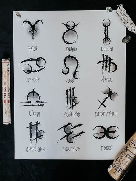 Pin by Yeung Mazuno on tatouage | Zodiac tattoos, Gothic tattoo, Small ...