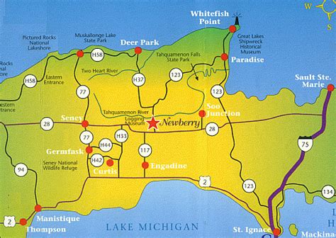 Map of Michigan | Newberry Michigan map