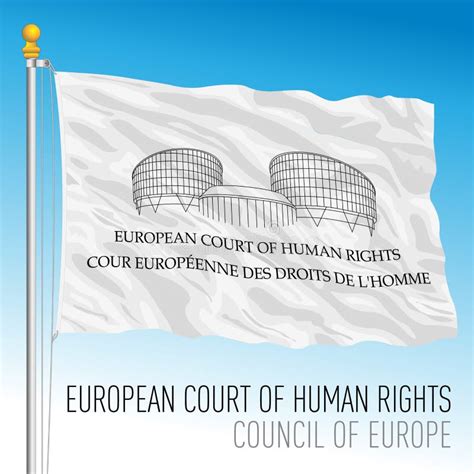 European Court of Human Rights Flag, Council of Europe Stock Vector ...