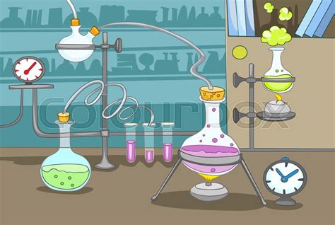 Hand drawn cartoon of chemical ... | Stock image | Colourbox