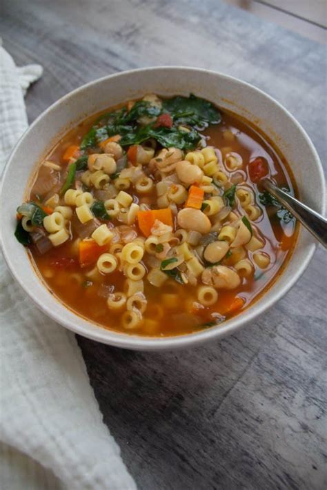 Pasta Fagioli with Spinach - always from scratch