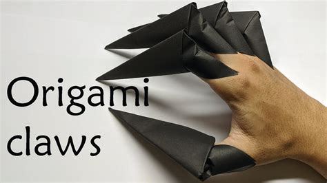 How to make paper claws - origami claw - origami for Halloween - YouTube