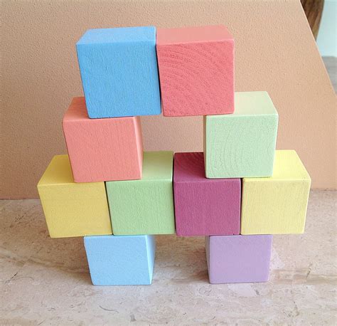 Set of Large Wooden Rainbow Stacking and Building Blocks | Etsy