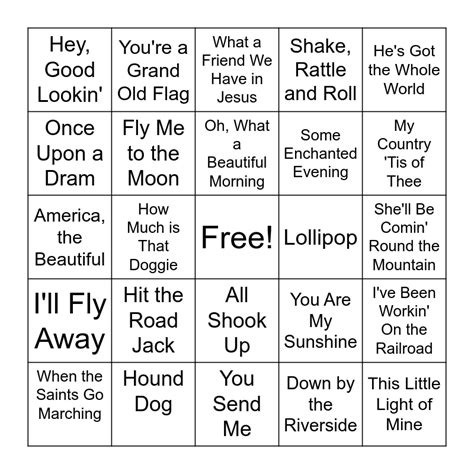 Music Bingo! Bingo Card