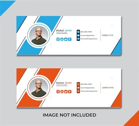 Premium Vector | Email signature design