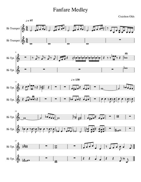 Trumpet Fanfare sheet music for Trumpet download free in PDF or MIDI