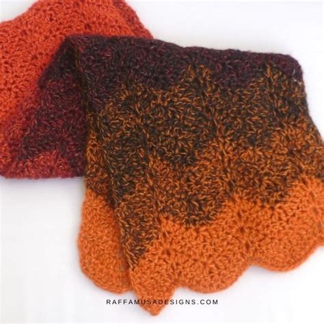 How to Crochet a Simple Ripple Scarf • Free Pattern by RaffamusaDesigns