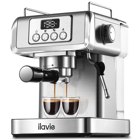 ILAVIE 20 Bar Espresso Machine, Stainless Steel Espresso Coffee Machine for Cappuccino, Latte ...