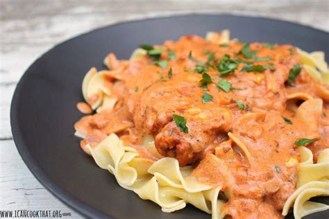 Creamy Chicken Paprikash Over Buttered Egg Noodles | I Can Cook That