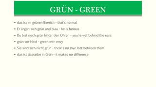 German idioms with colours