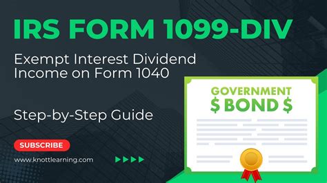 IRS Form 1099-DIV Explained: Reporting Exempt Interest Dividend Income - YouTube