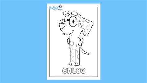 Print Your Own Colouring Sheet Of Bluey's Friend Chloe