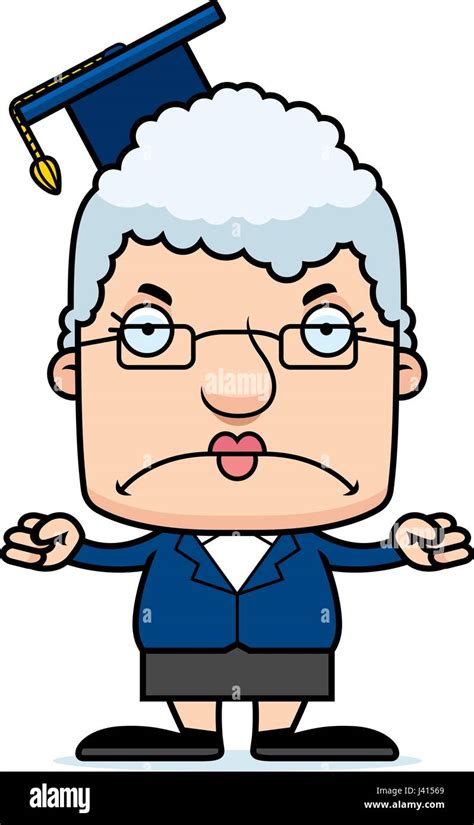 A cartoon teacher woman looking angry Stock Vector Image & Art - Alamy