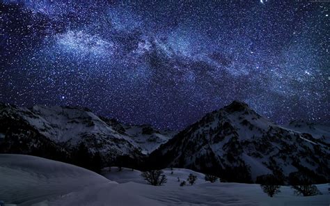 Winter Night Sky Wallpapers - Top Free Winter Night Sky Backgrounds ...