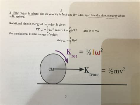 Solved 2- if the object is sphere, and its velocity is 5m/s | Chegg.com