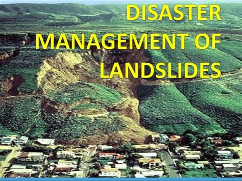 Disaster management landslide