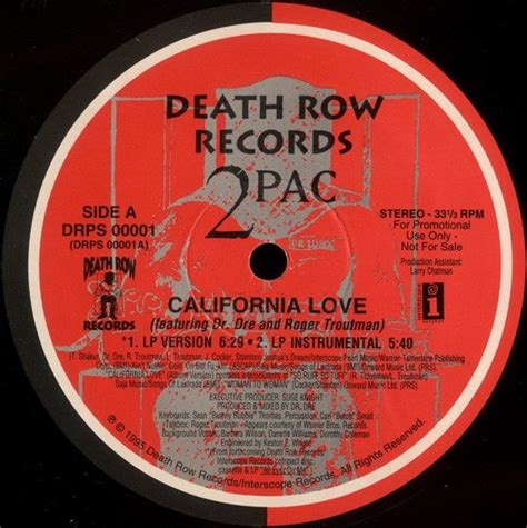 2Pac - California Love (Single, Promo), 1995 - 2PacLegacy.net