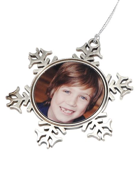 Custom Metal Snowflake Photo Ornament - GoodPrints.com