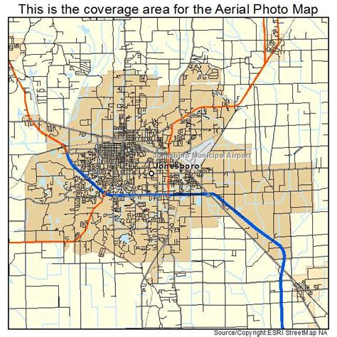 Aerial Photography Map of Jonesboro, AR Arkansas